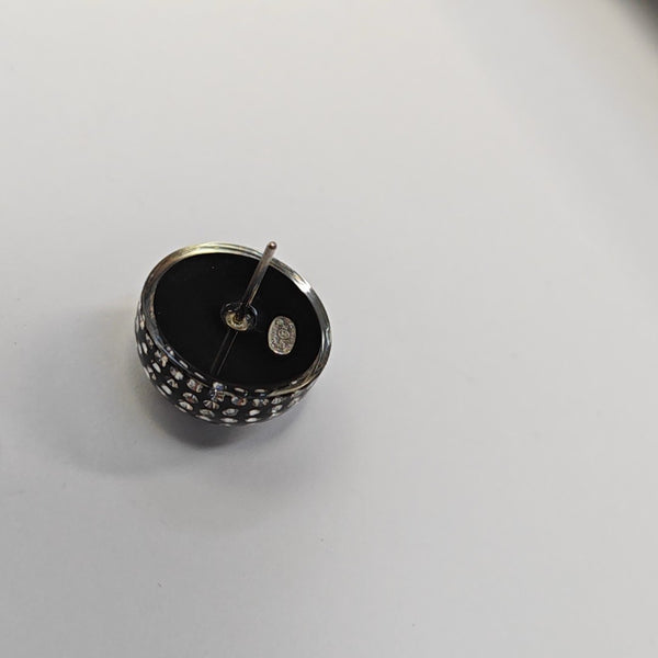 Synthetic Crystal Black Stud Earrings