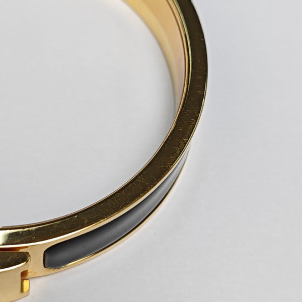 Clic H Metal Gold Bangle