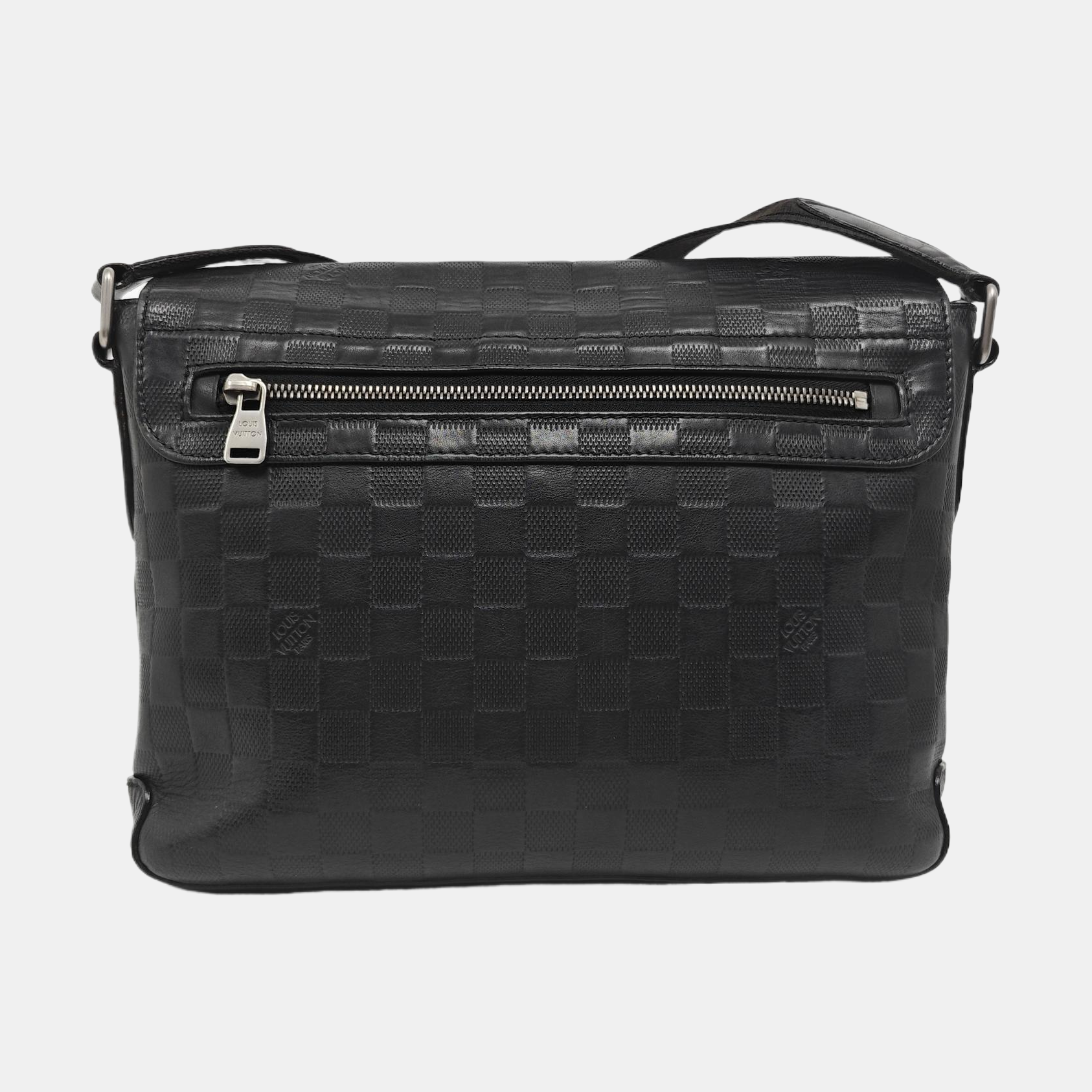 DISTRICT PM Damier Graphite Calfskin Black