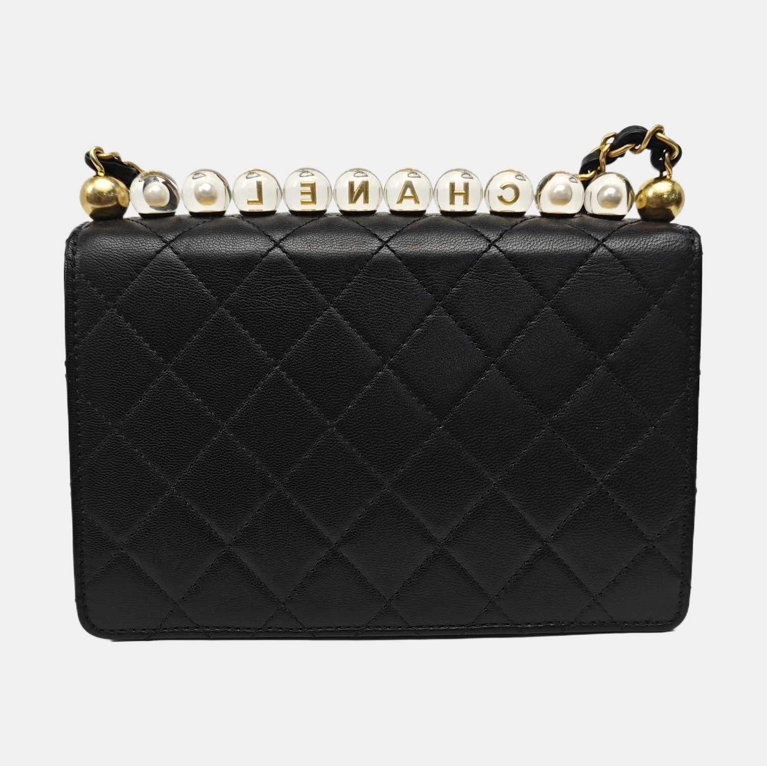 Quilted Lambskin Crossbody Bag Black