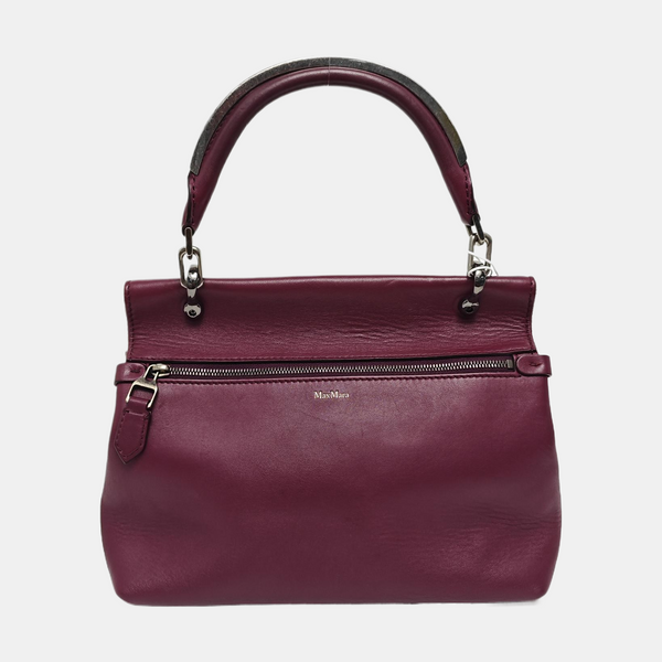 Calfskin Shoulder Bag Purple
