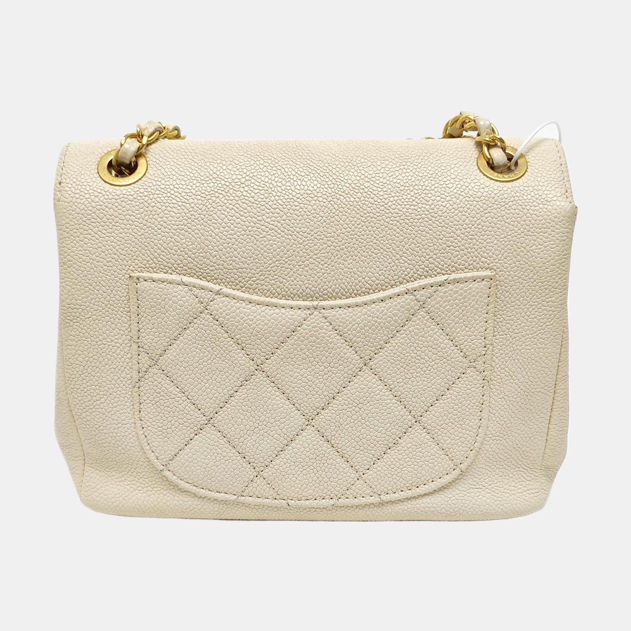 Quilted Grained Calfskin White