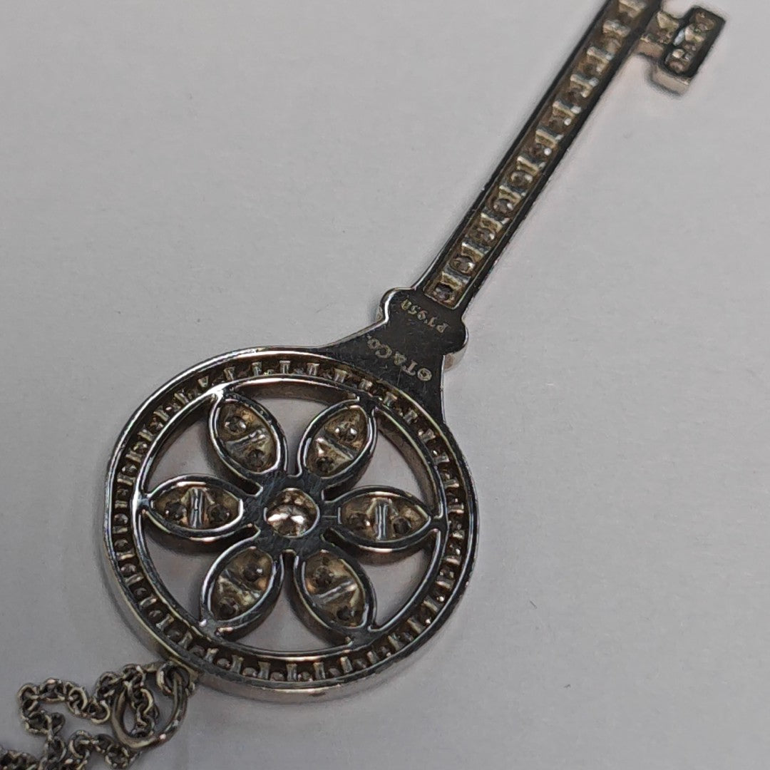 Tiffany Keys Platinum 950 Silver Necklace