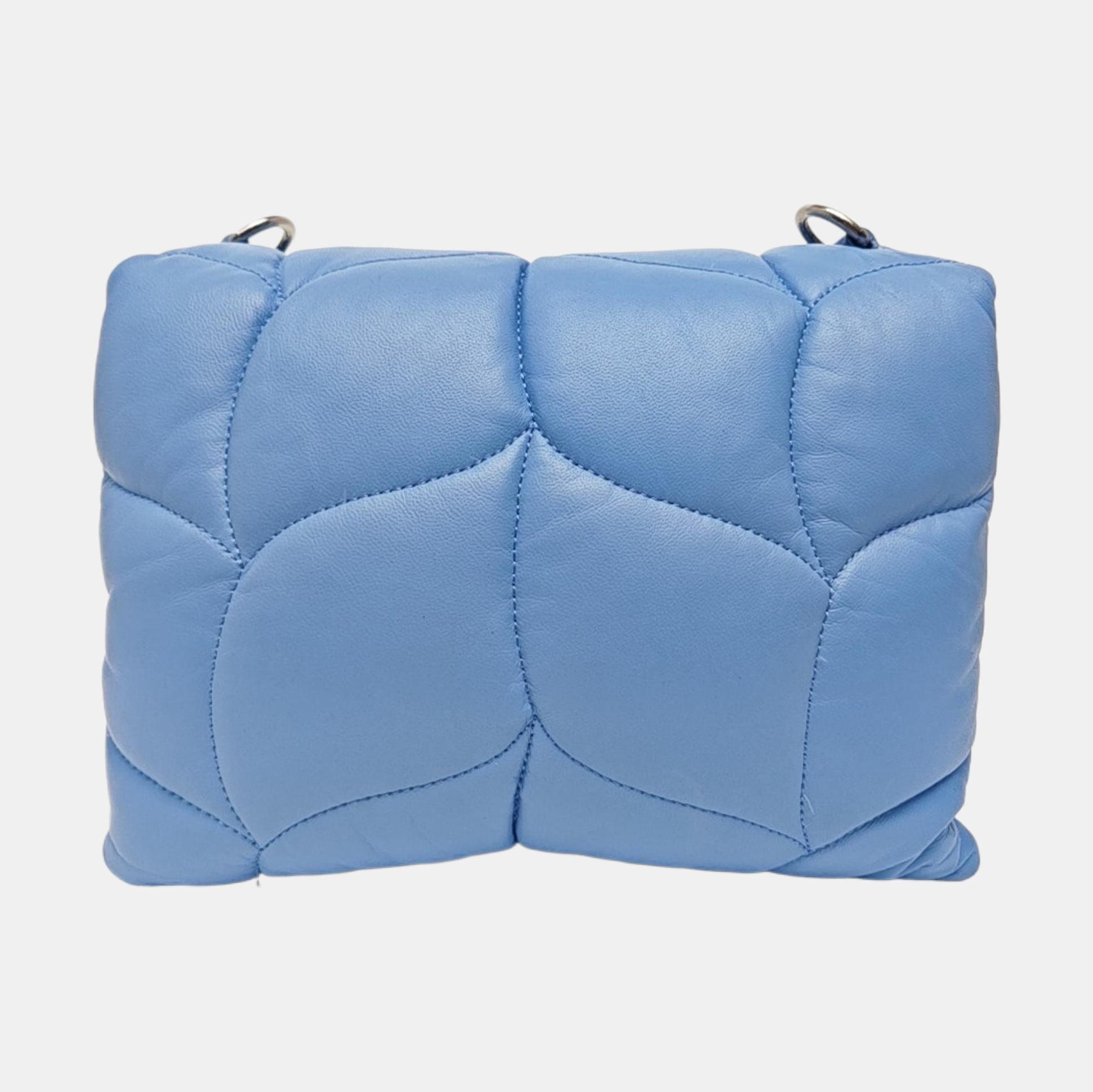 Quilted Lambskin Shoulder Bag Blue