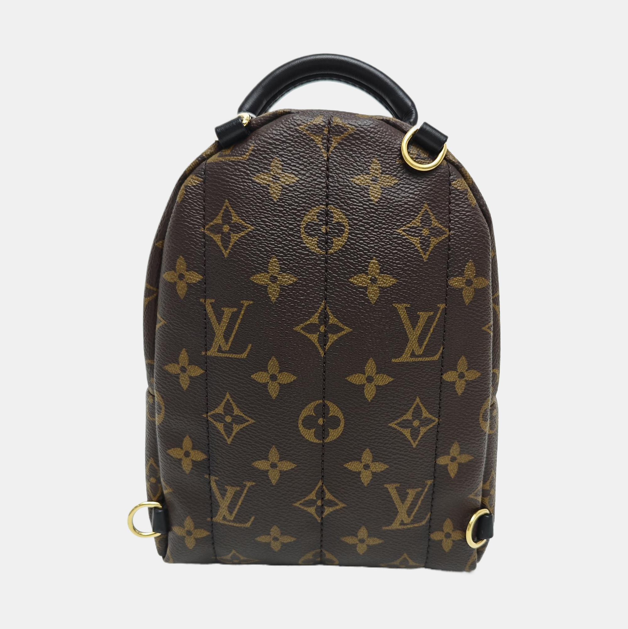 PALM SPRINGS Mini Monogram Coated Canvas Brown