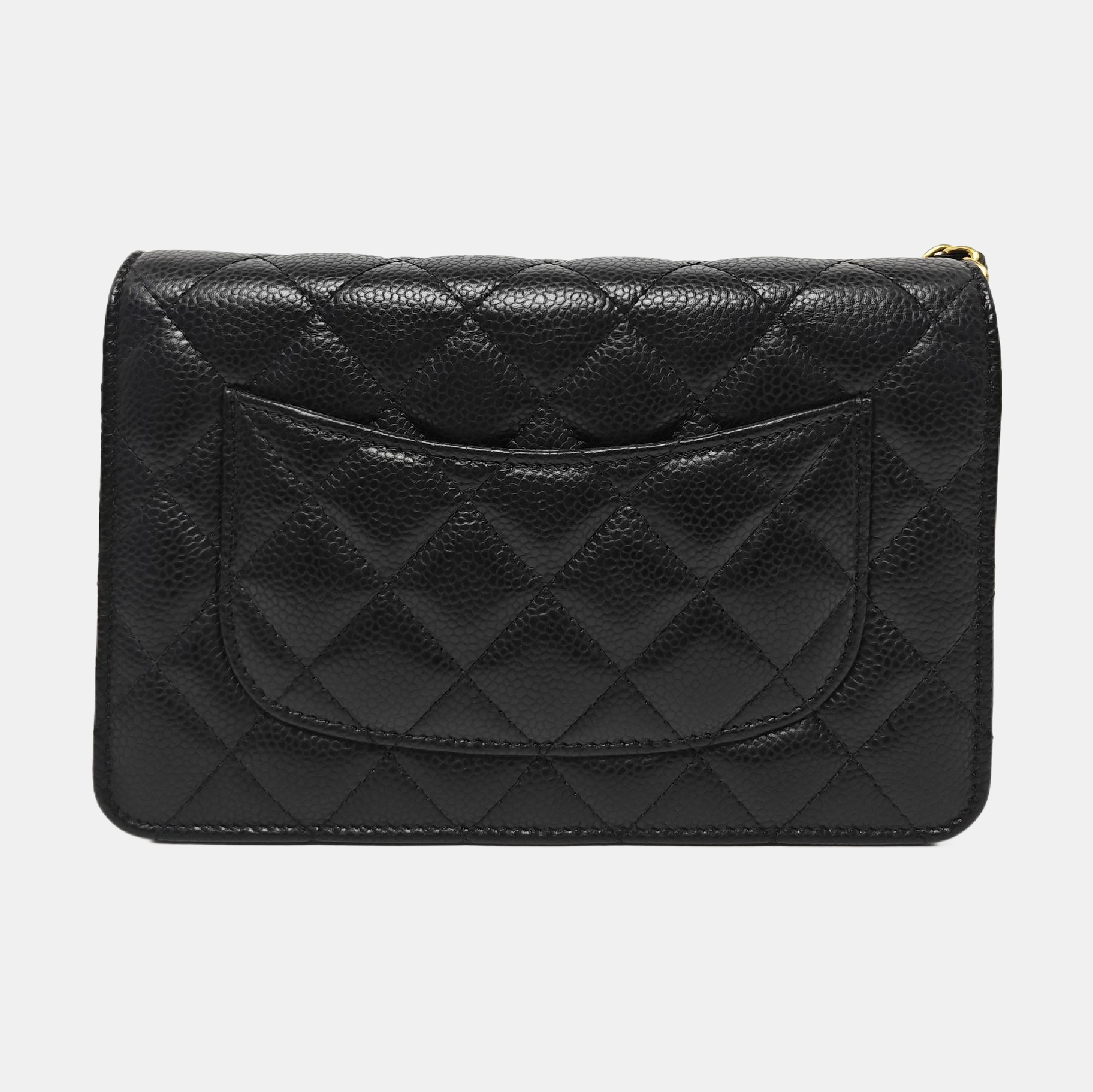 WOC Quilted Grained Calfskin Black