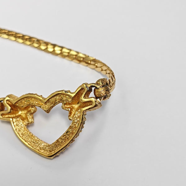 Twist Round Metal Gold Necklace