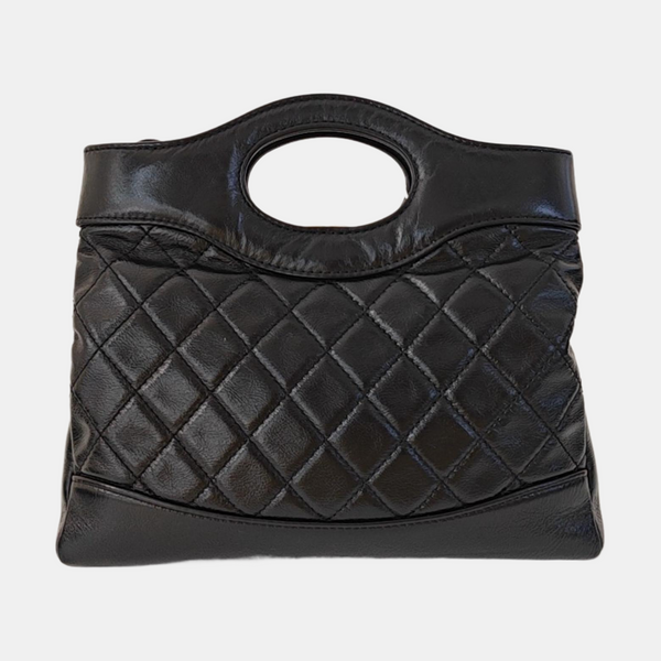 CHANEL 31 Mini Quilted Calfskin Black
