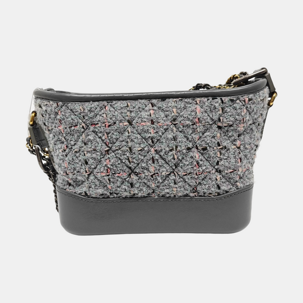 Authenticated pre-owned  GABRIELLE Small Quilted Wool Grey - Shoulder Bag at Looply