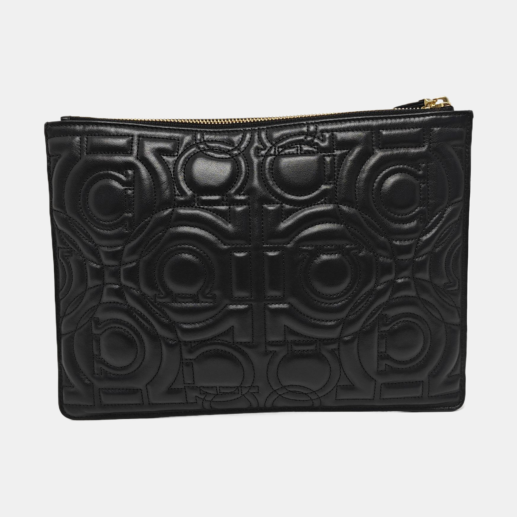 Quilted Calfskin Clutch Black