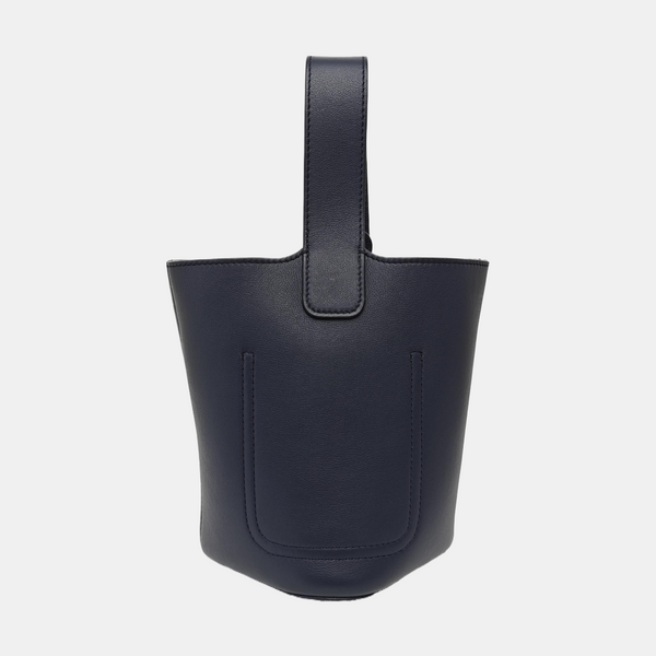 Pebble Bucket Mini Calfskin Blue