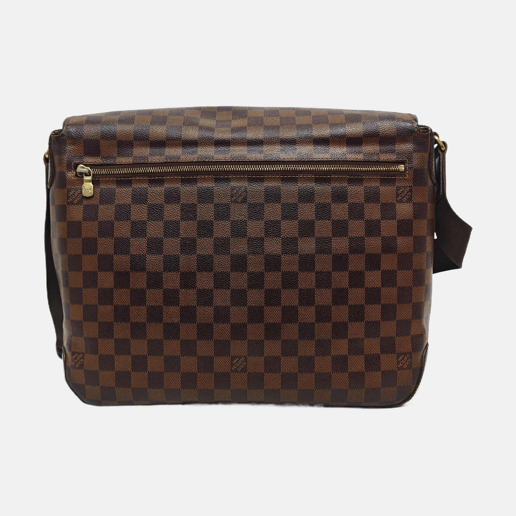 SPENCER Damier Ebene Coated Canvas Brown
