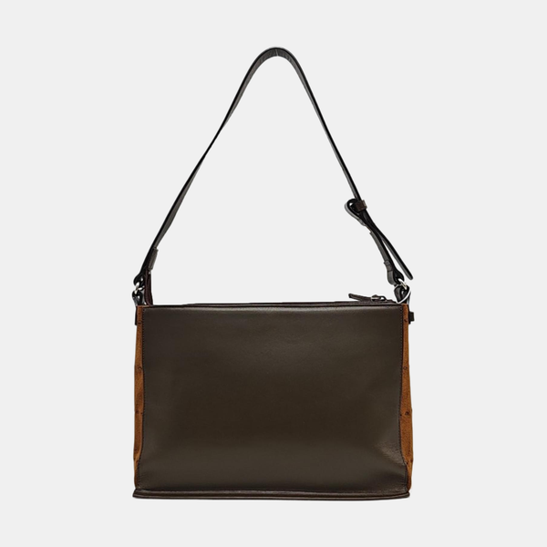 Calfskin Shoulder Bag Brown