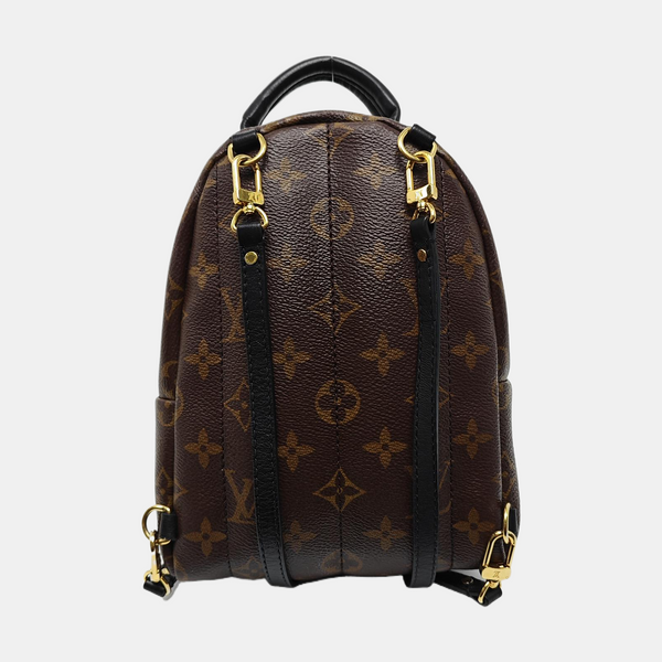 Authenticated pre-owned  PALM SPRINGS Mini Monogram Coated Canvas Brown - Backpack at Looply
