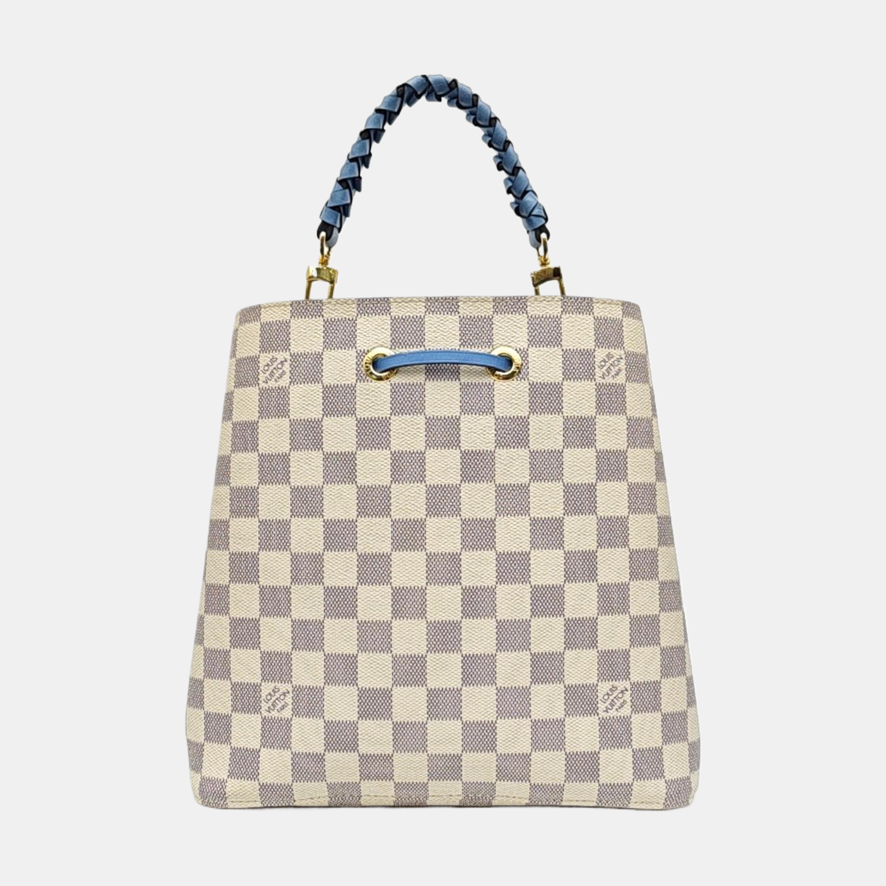 NÉONOÉ MM Damier Azur Coated Canvas White