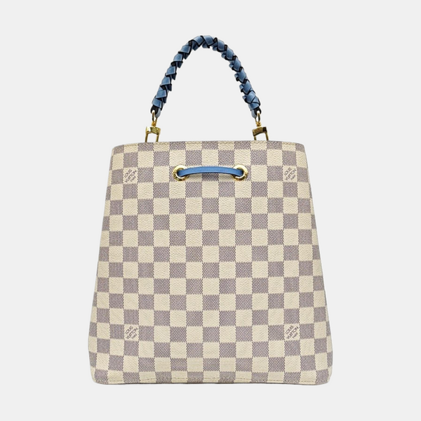 NÉONOÉ MM Damier Azur Coated Canvas White