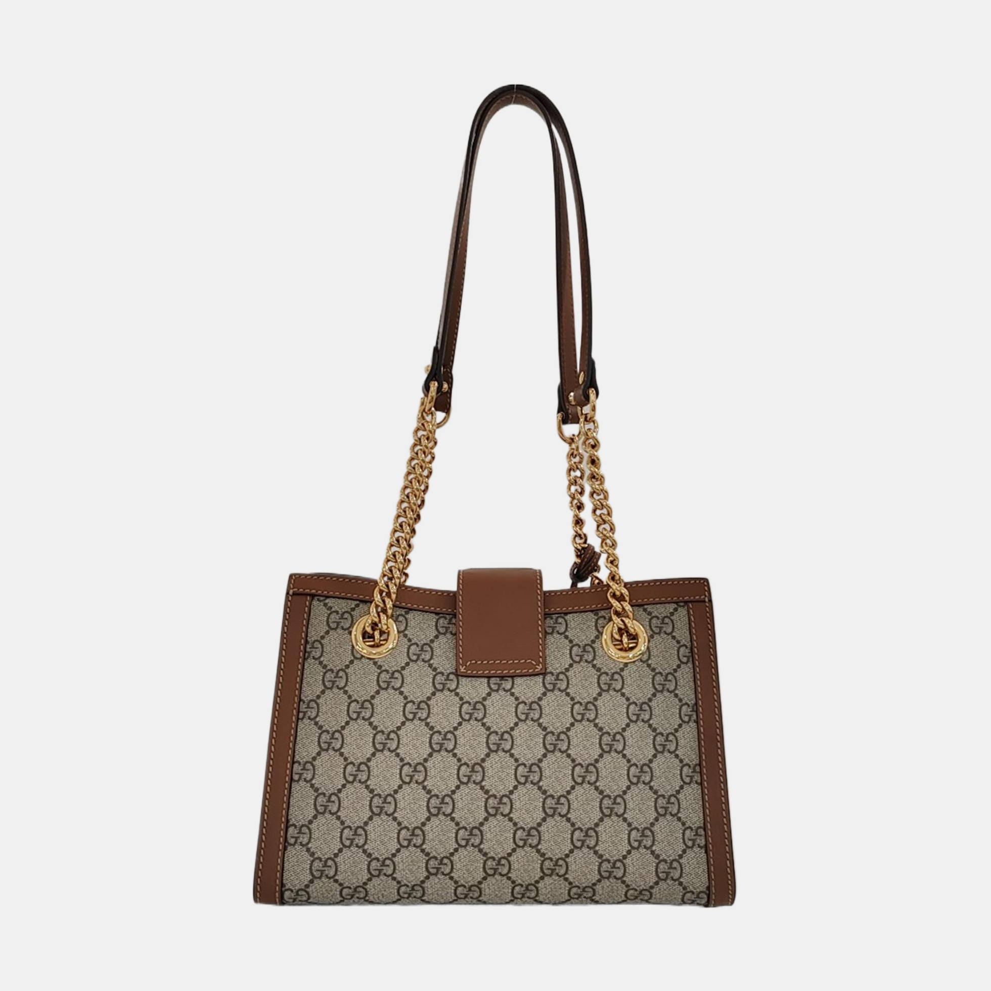 Padlock Small Monogram Coated Canvas Beige