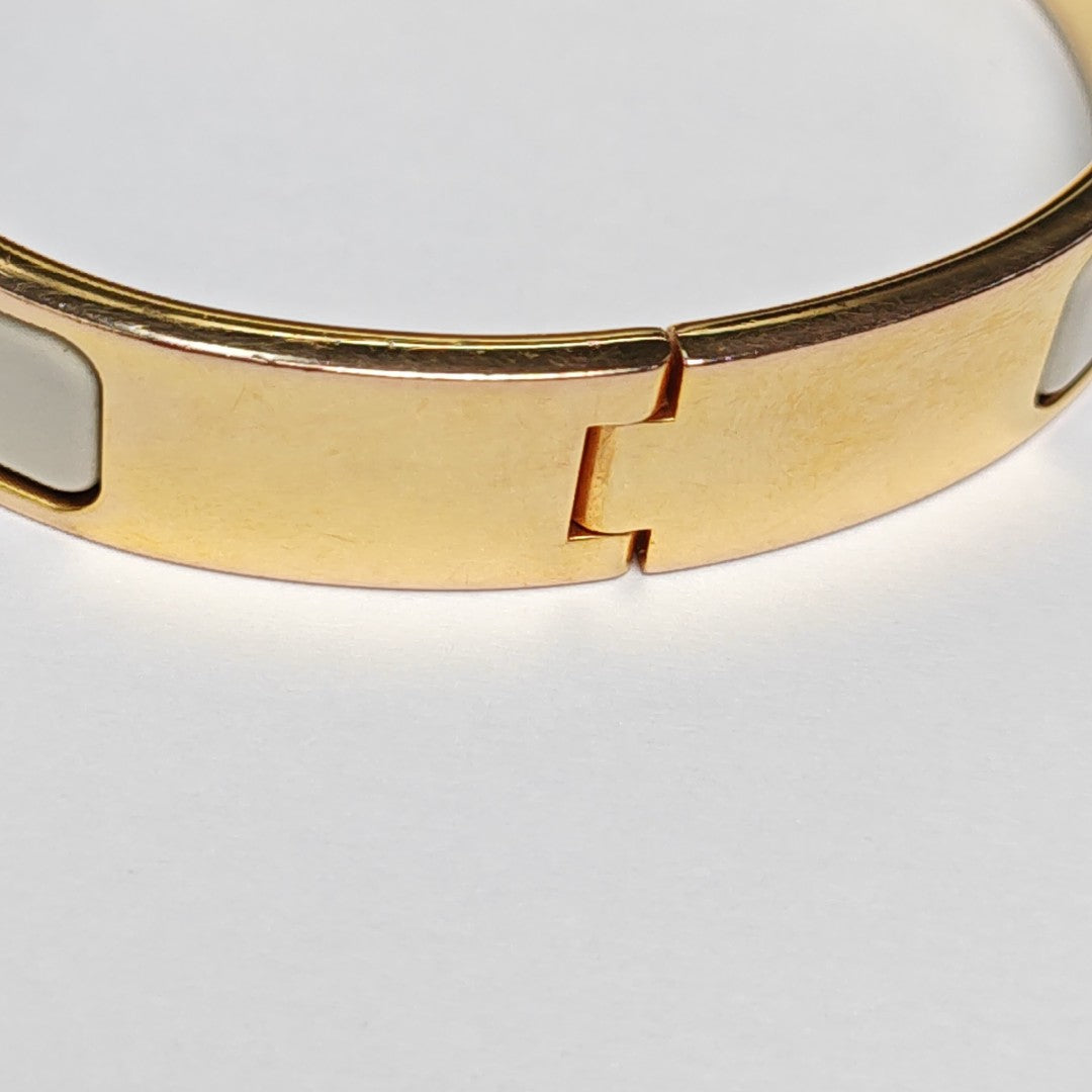 Clic H Metal Gold Bangle