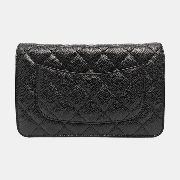 WOC Quilted Grained Calfskin Black