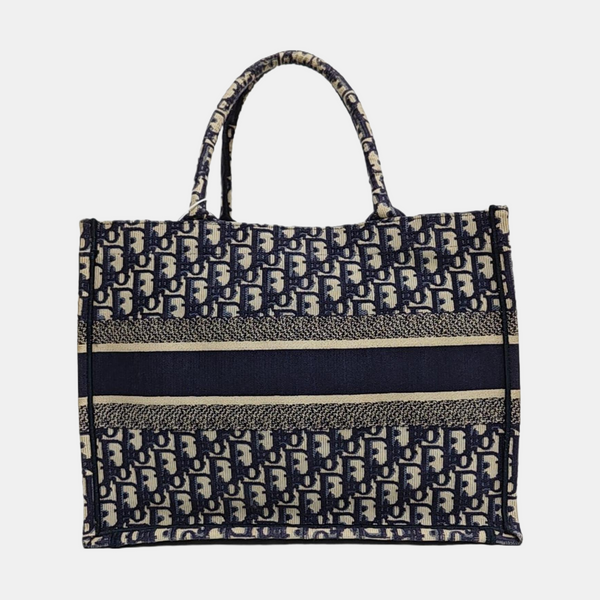Book Tote Medium Canvas Blue