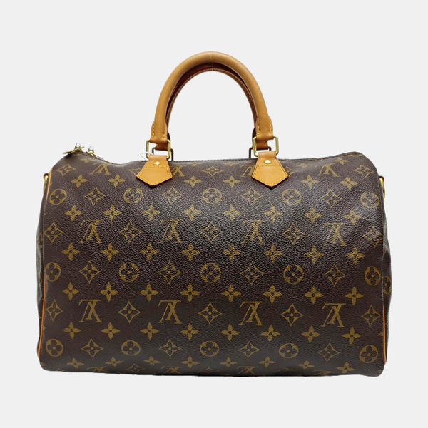SPEEDY 35 Monogram Coated Canvas Brown