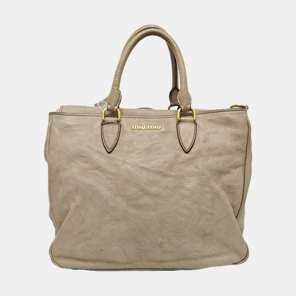 Calfskin Tote Bag Beige