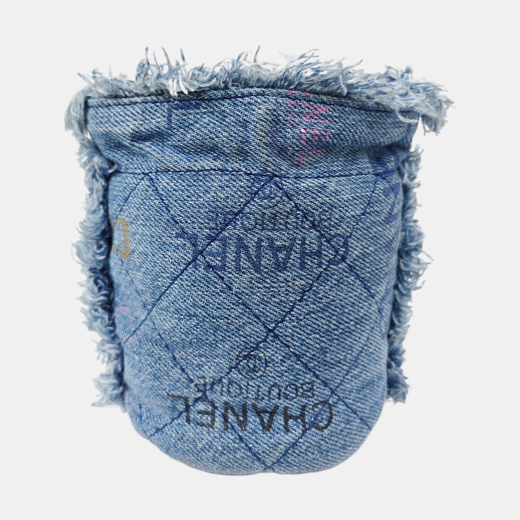 DRAWSTRING Quilted Denim Blue
