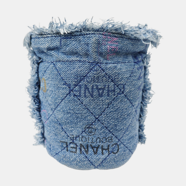 DRAWSTRING Quilted Denim Blue
