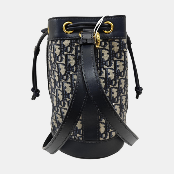 Oblique Canvas Backpack Small Blue