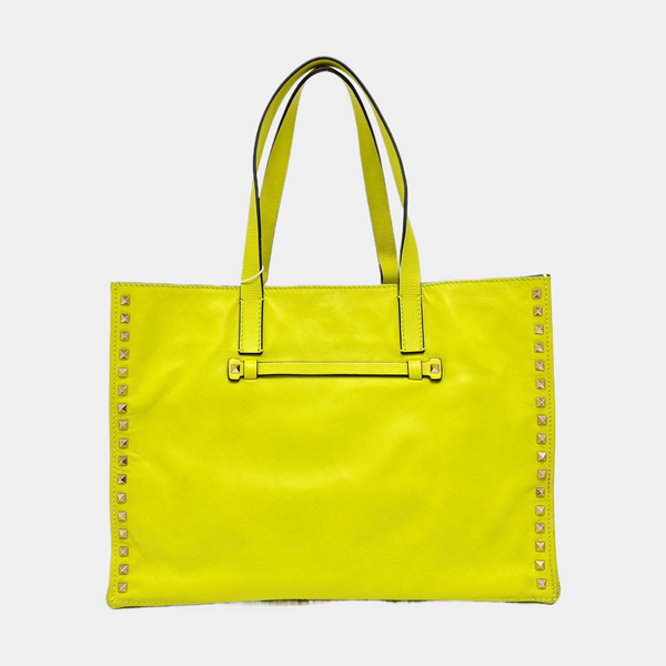 Rockstud Calfskin Yellow