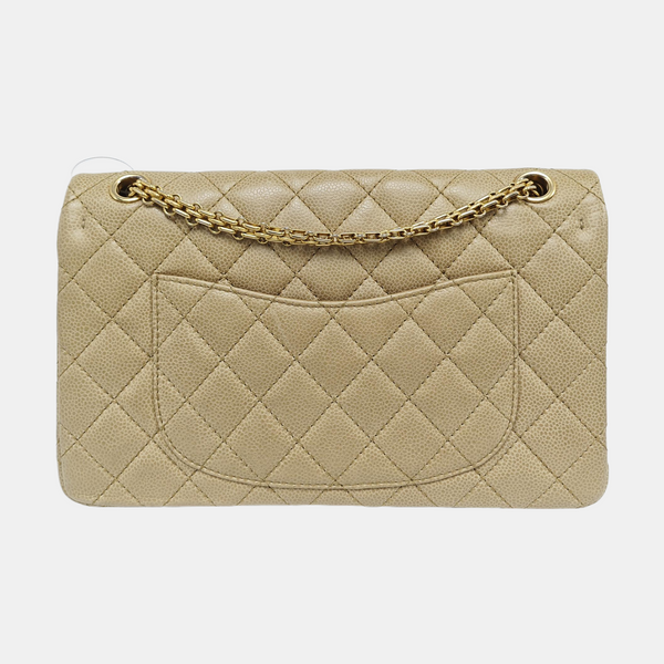 2.55 227 Quilted Grained Calfskin Beige