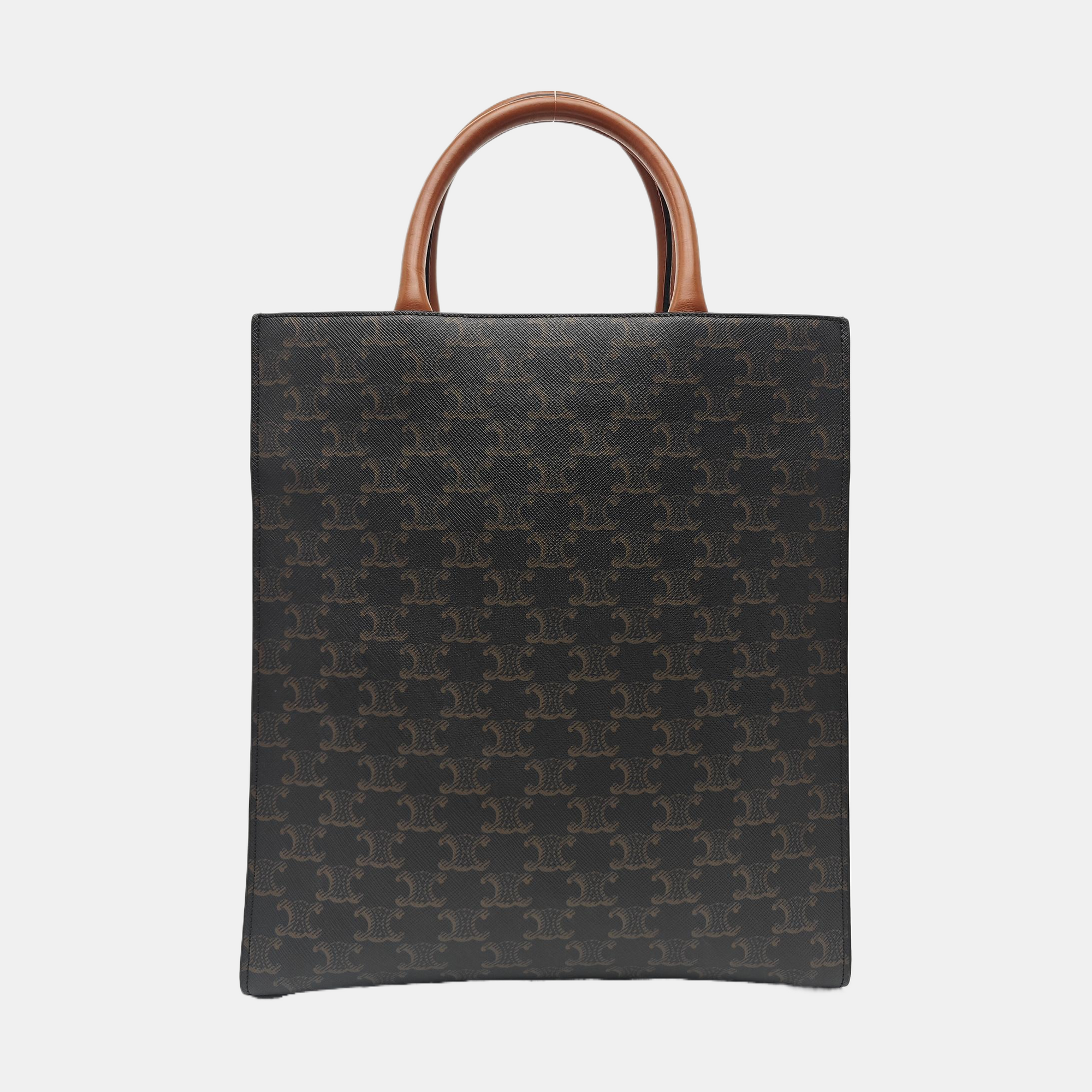 CABAS CELINE Small Coated Canvas Brown