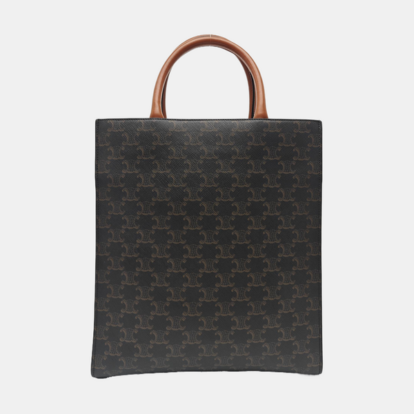 CABAS CELINE Small Coated Canvas Brown