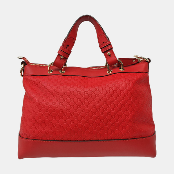 Monogram Calfskin Tote Bag Red