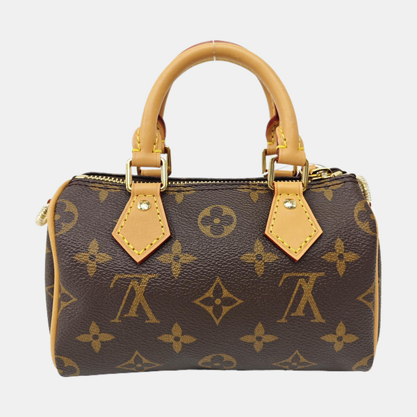 SPEEDY Nano Monogram Coated Canvas Brown