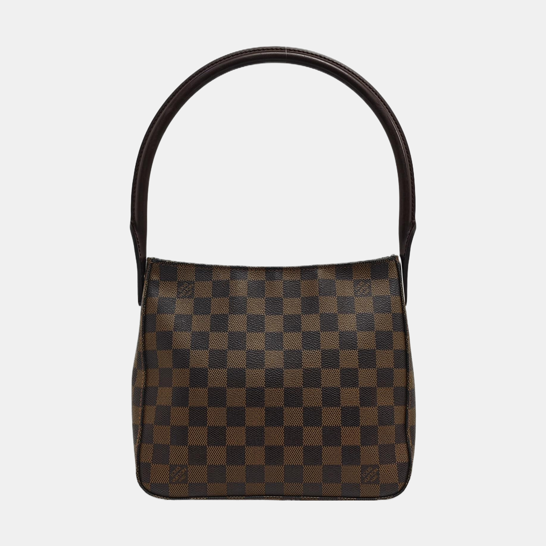 LOOPING MM Damier Ebene Coated Canvas Brown
