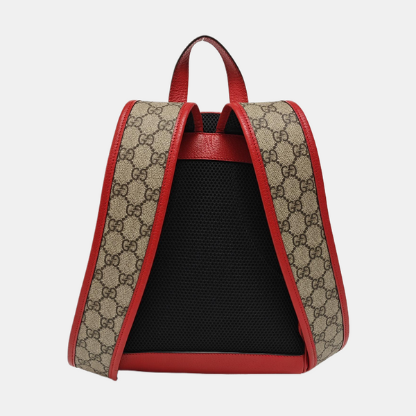 GG Supreme Small Monogram Coated Canvas Beige