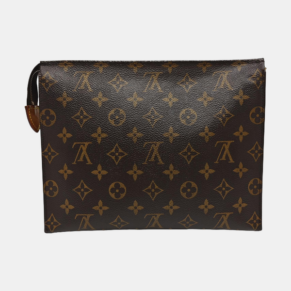 TOILET POCKET 26 Monogram Coated Canvas Brown
