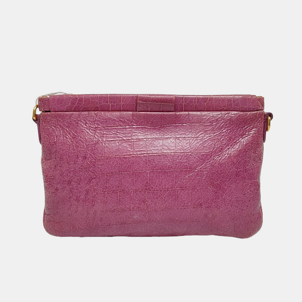 Calfskin Shoulder Bag Purple