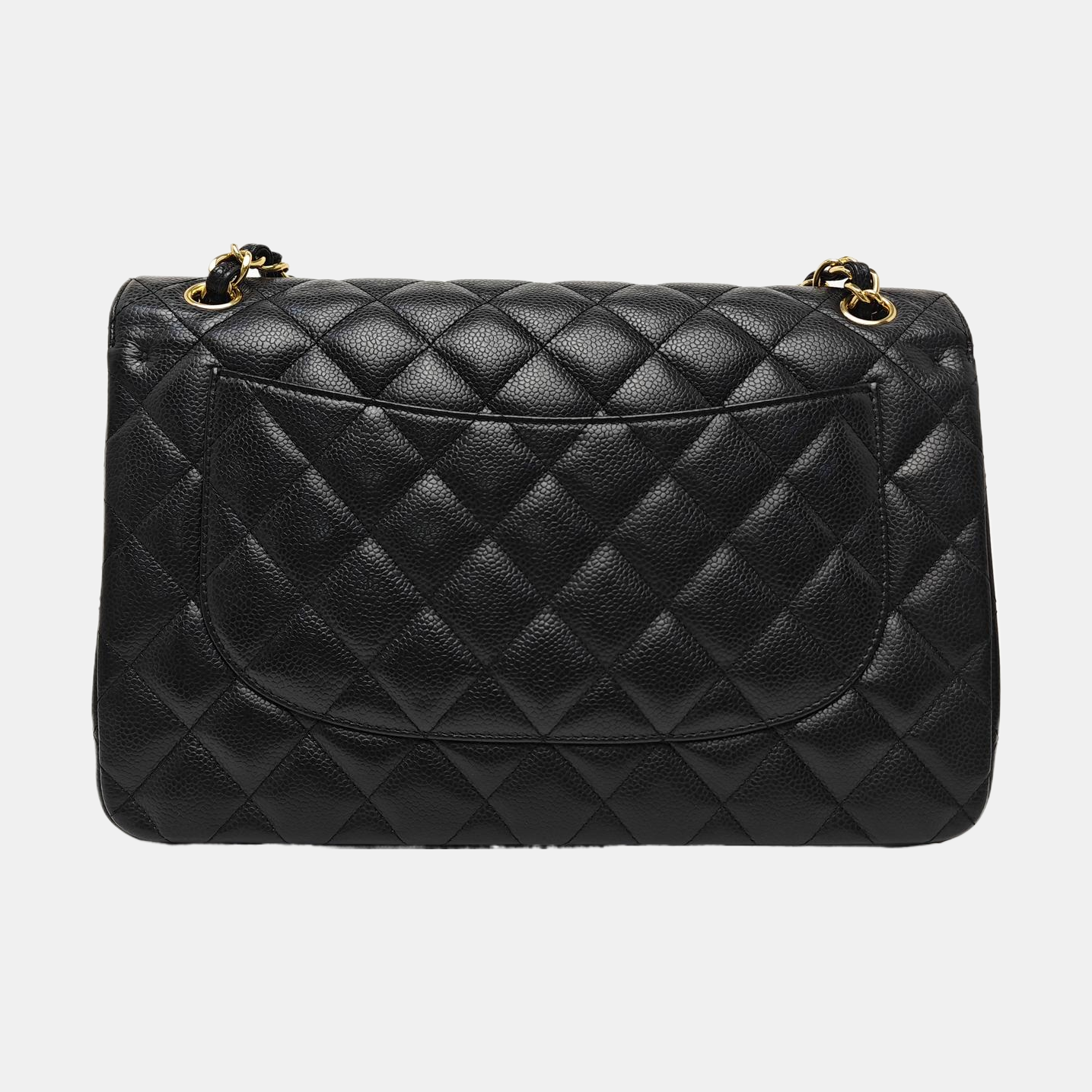 CLASSIC FLAP Jumbo Quilted Grained Calfskin Black