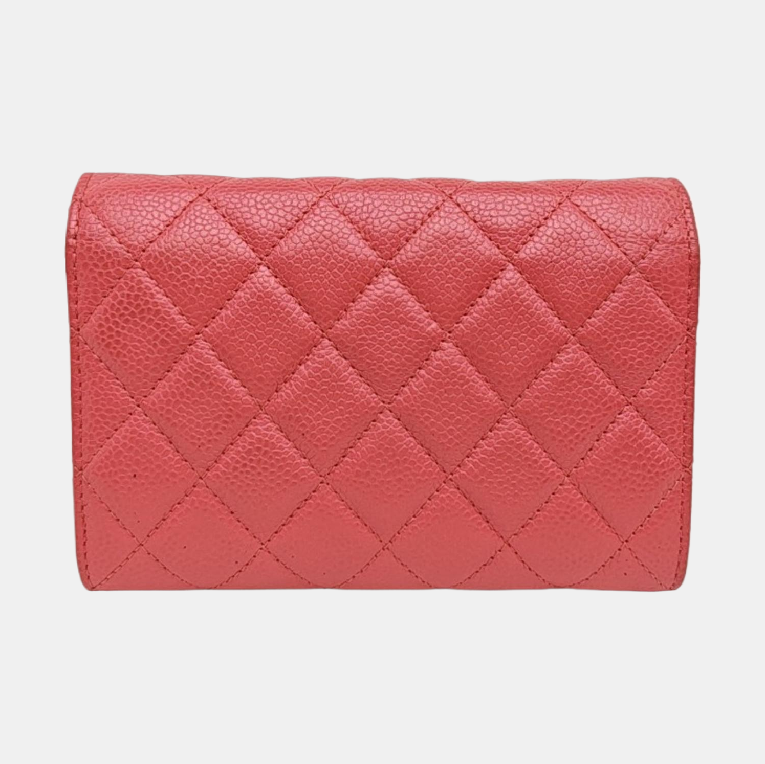 Quilted Grained Calfskin Shoulder Bag Pink