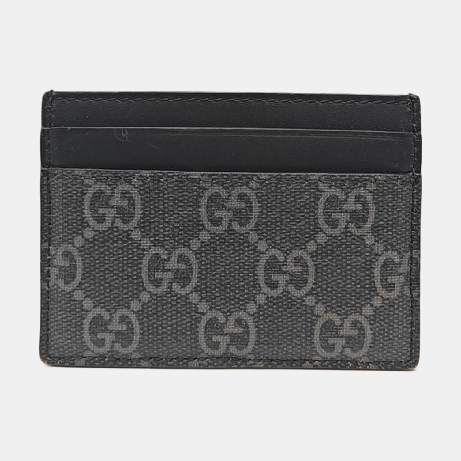 Coated Canvas Card Holder Black