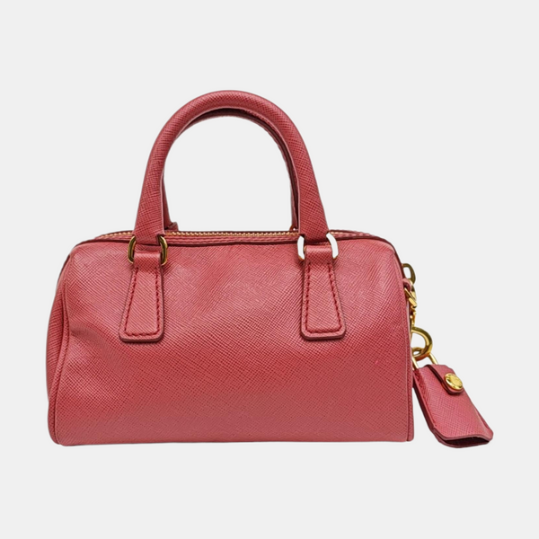 Saffiano Calfskin Shoulder Bag Pink