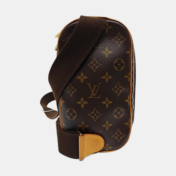 GANGE Monogram Coated Canvas Brown