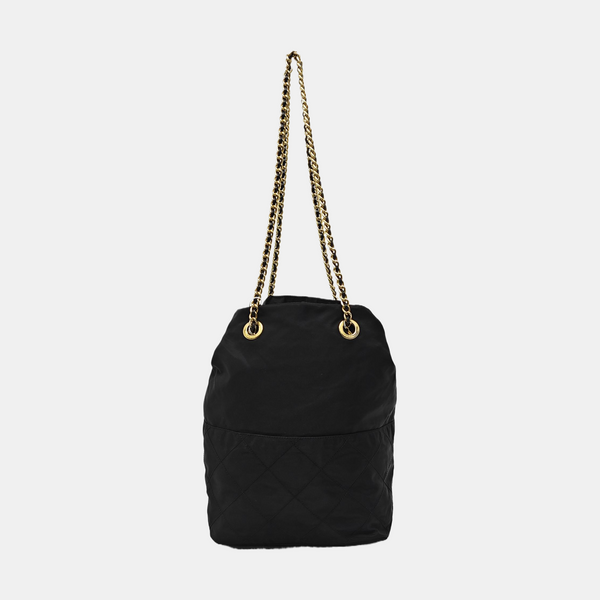 Nylon Shoulder Bag Black