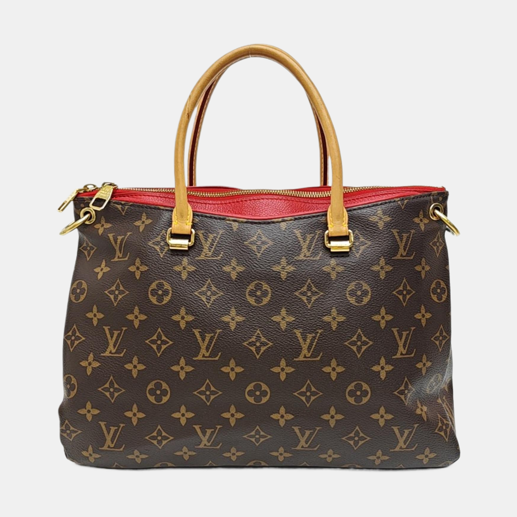 PALLAS MM Monogram Coated Canvas Brown