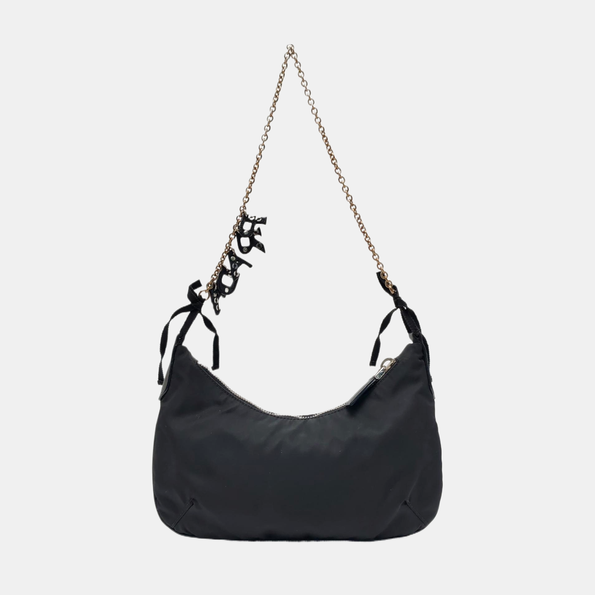 Nylon Shoulder Bag Black