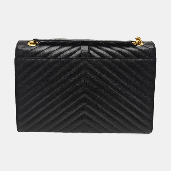 MONOGRAM Large Chevron Calfskin Black