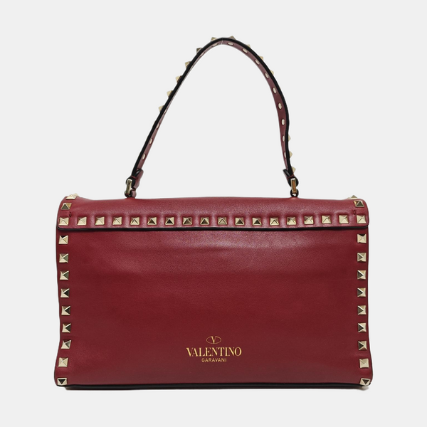 Rockstud Calfskin Red