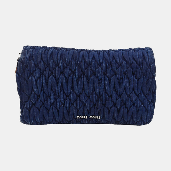 Crystal Quilted Fabric Blue